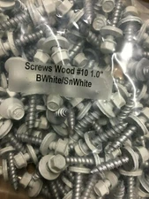 2500 colored METAL ROOFING SCREWS #10x 1" metal to wood 1inch green white gray