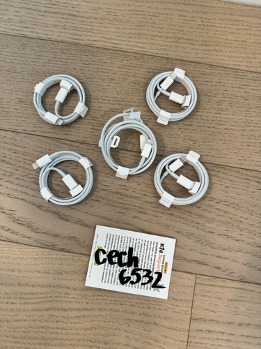 Apple Lightning Cable to USB-C - 5 Pack OEM Apple USB-C to Lightning Cable - NEW - Picture 1 of 1