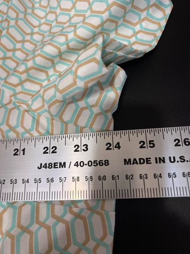 Liz Baker Womens TOP 18W White Teal Beige Career Simple Button Top - Picture 7 of 10