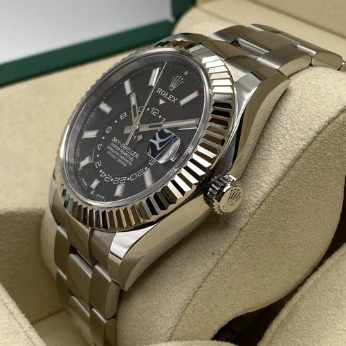 Rolex Sky-Dweller 42mm 326934 Steel Black Dial Automatic Mens Watch Box Papers - Picture 3 of 6