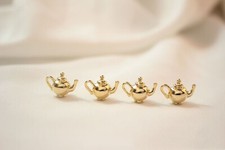 6pcs Gold Teapot Charm,Bottle Kettle Pendant,Tea Pot Charm