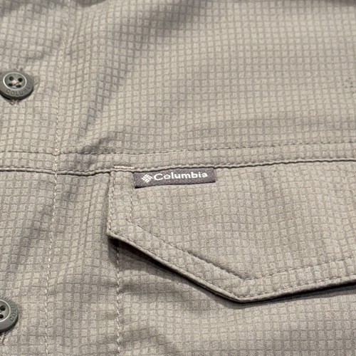 Columbia Shirt Mens XL Gray Omni Shade Rip Stop Long Sleeve Fishing Vented Adult - Picture 4 of 13