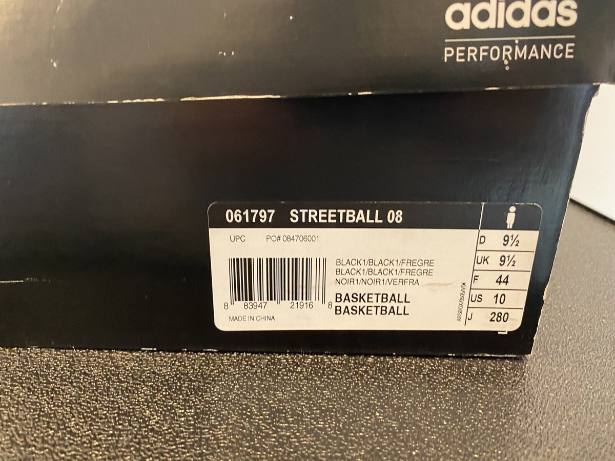 ADIDAS LEMAR & DAULEY STREETBALL 08 SZ 9.5 MENS BLACK