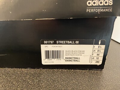 ADIDAS LEMAR & DAULEY STREETBALL 08 SZ 9.5 MENS BLACK
