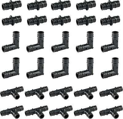3/4'' Poly PEX a Expansion Fitting Pack, PPSU Combo Fittings with Tees(110), Elbo
