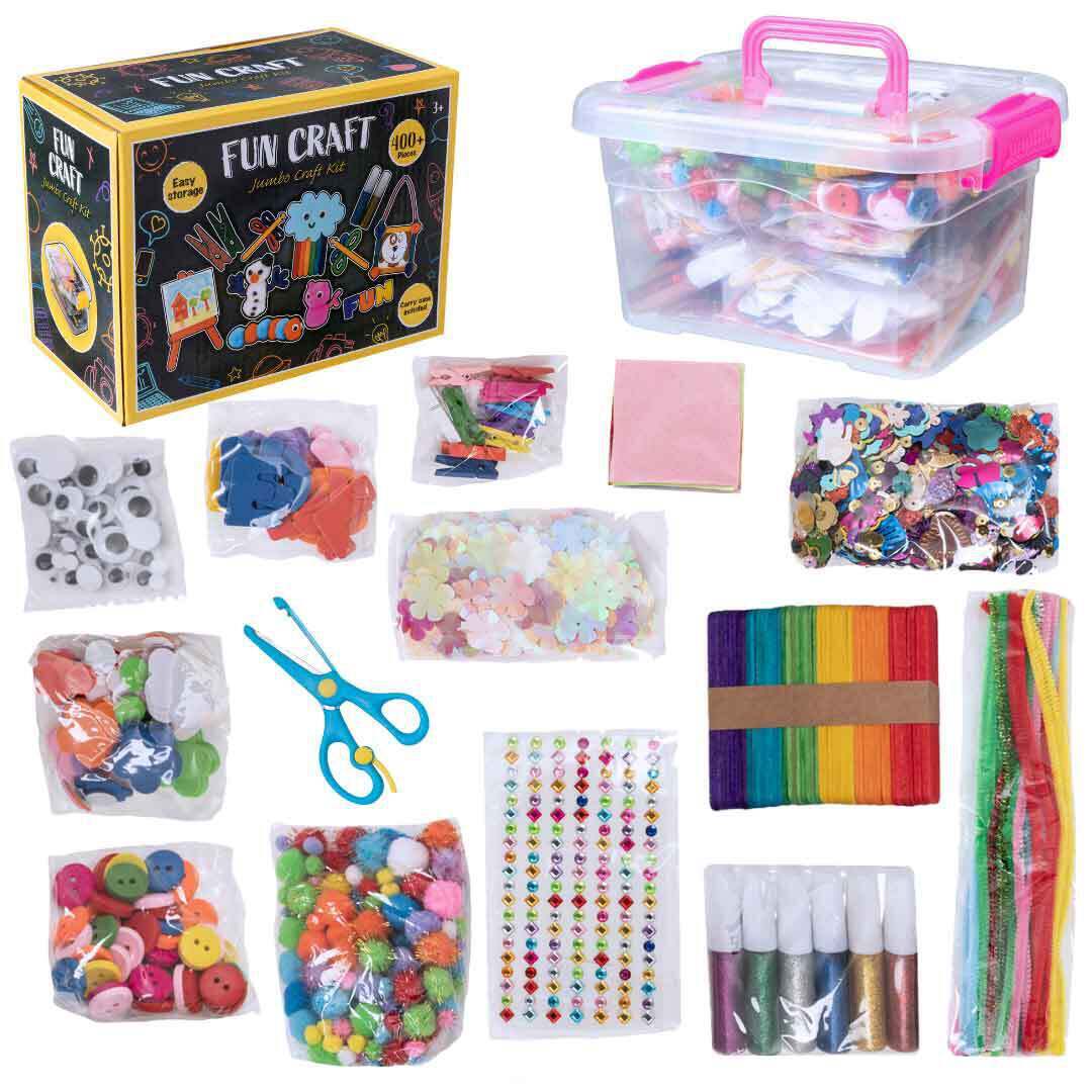 Original Stationery Jumbo Playdate Craft Kit, Over 1000 Fun Arts & Crafts Supplies to Make Slime Art & Kids Crafts, Ultimate Craft Set for Crafty