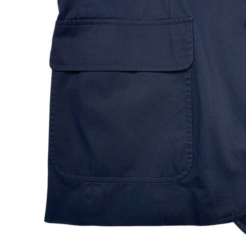 VTG 40 R Polo by Ralph Lauren 100 % Cotton Navy Blue Patch Pocket Blazer - Picture 8 of 13