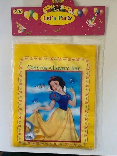 SNOW WHITE VINTAGE LUNCH NAPKINS (16) & Party Bags Party Supplies.  Never Opened - Picture 2 of 2