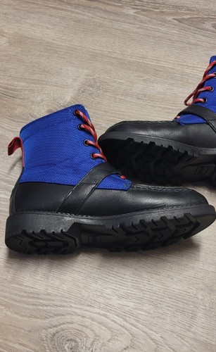 Polo Ralph Lauren RANGER HIGH II Black Leather Blue Upper Boys Size 4.5M - Picture 5 of 12