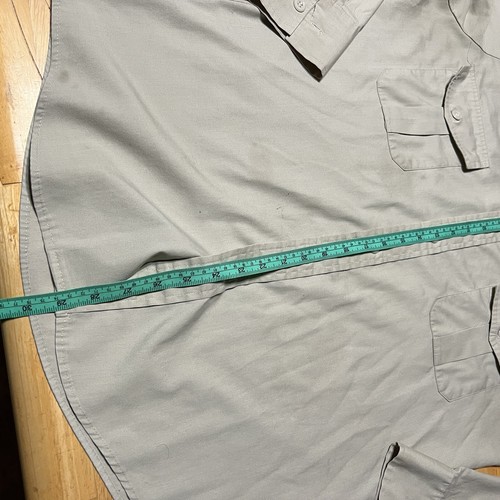 VTG 60s Tag Woolrich Long Sleeve Sz Medium Natural 1593 Safari Outdoors Shirt - Picture 6 of 9