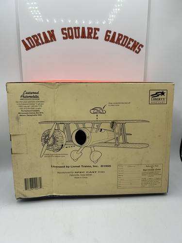 Eastwood 291000 Lionel Stearman Die-Cast Biplane~Bank~NIB - Picture 2 of 3