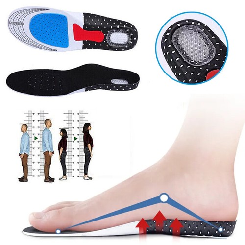 Sports Silicone Gel Insoles for Feet Men Women Orthopedic Arch Support Inserts