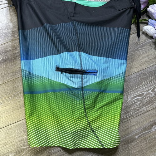 Burnside Shorts Size 38 Swim Trunks Hybrid Wet Dry Wax Comb Zip Pocket Men’s NEW - Picture 7 of 13