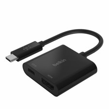 Belkin USB-C to HDMI Adapter + Charge (4K UHD Video MacBook Pro Adapter)  