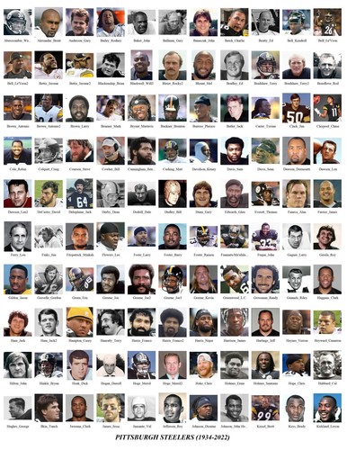 Pittsburgh Steelers NFL Stars Mosaic Collage Legendary Players Fan Wall Art - Picture 7 of 14