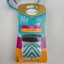 6 Packs Amope 2pc Pedi Perfect Mixed Refills Extra Coarse and Exfoliating Brush