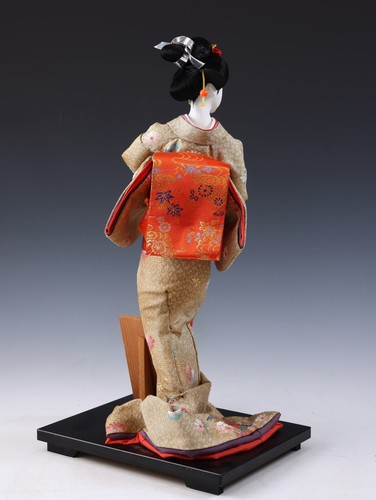 Vintage Classic Style Japanese Traditional Fan Geisha Doll -Oyama Doll- 舞扇 - Picture 7 of 20