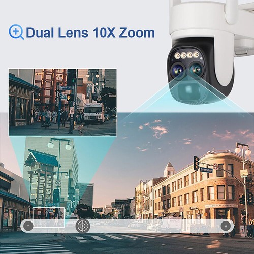 Telecamera solare 4K 4MP doppia lente WIFI zoom ottico esterno visione notturna colorata - Foto 8 di 23