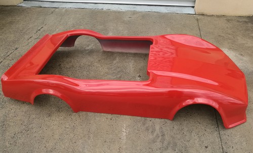 3/4 Scale Chevrolet Corvette Sting Ray Twin Seat Mini Hotrod Car Fiberglass Red - Bild 5 von 8