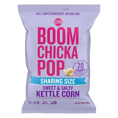 Angie's BOOMCHICKAPOP Sweet & Salty Kettle Corn Popcorn 10 oz - Gluten Free - Pa