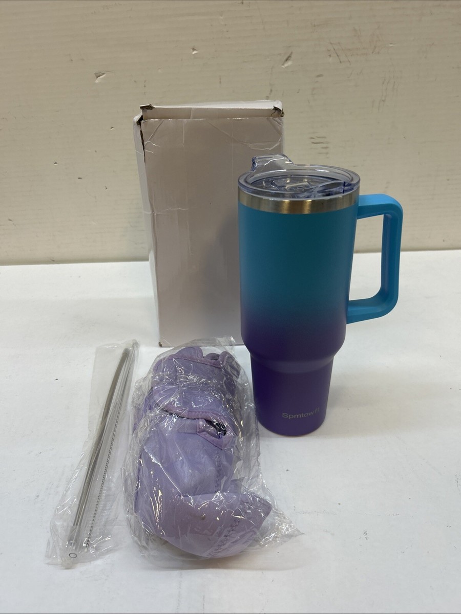 Spmtowft 40 oz Tumbler with Handle and Straw Lid, Insulated