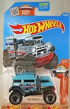 2016 Hot Wheels #145 HW Hot Trucks 5/10 BAD MUDDER 2 Aqua w/Chrome Beadloc Rims