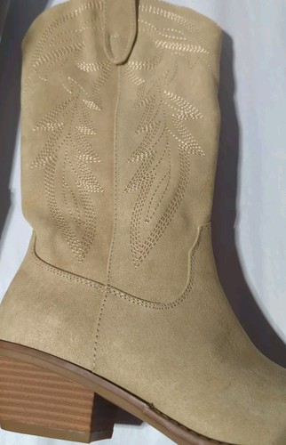 MADDEN GIRL WOMEN'S REDFORD EMBROIDERED COWBOY WESTERN BOOTS TAN / SAND SIZE 6.5 - Picture 5 of 11