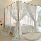 Wedding Romantic Lace Mosquito Net Yarn Lace Floor Only Mosquito Net Queen King