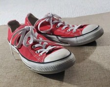 Converse All Star Women's 10 Men's 8 Red Low Top Athletic Shoes Sneakers