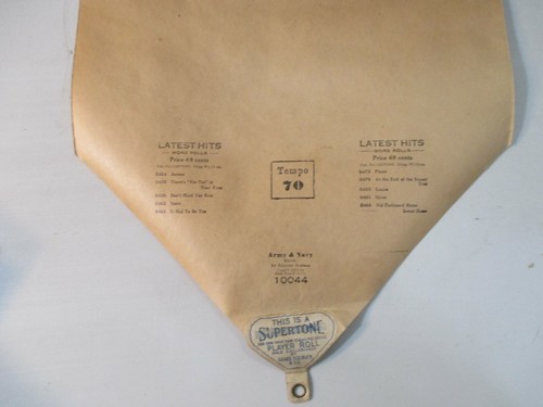 Supertone Player Piano Music Roll 10044 Army & Navy March 1911 - Picture 3 of 4