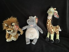 TY Beanie Babies - MADAGASCAR 2008, Marty, Alex, Gloria