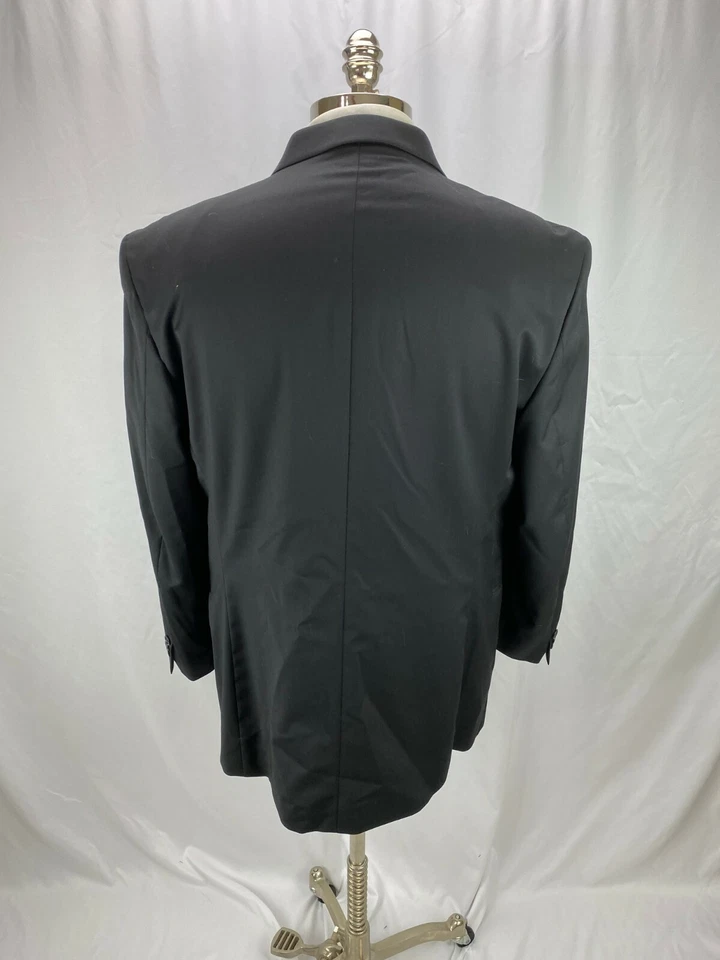 Chaqueta blazer de lana negra para hombre Donna Karan 44S Foto 4 de 4