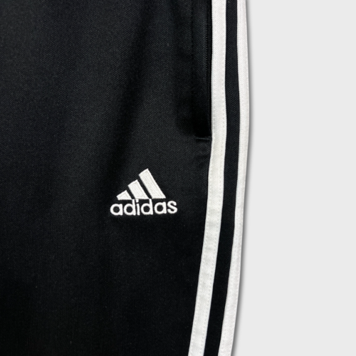 Pantalones de chándal Adidas para hombre medianos negros rayas deletrear entrenamiento atlético jogger - Imagen 3 de 11