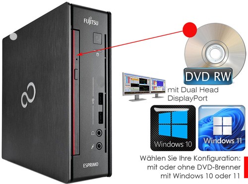 Compact Computer Q956 i3 8GB DDR4 128GB SSD Dual Head Windows 10 11 Dvdrw Option - Picture 3 of 7