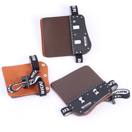 Barebow Finger Tab Guard Protector Gear Cow Leather Archery Bow Shooting RH LH - Picture 9 of 19