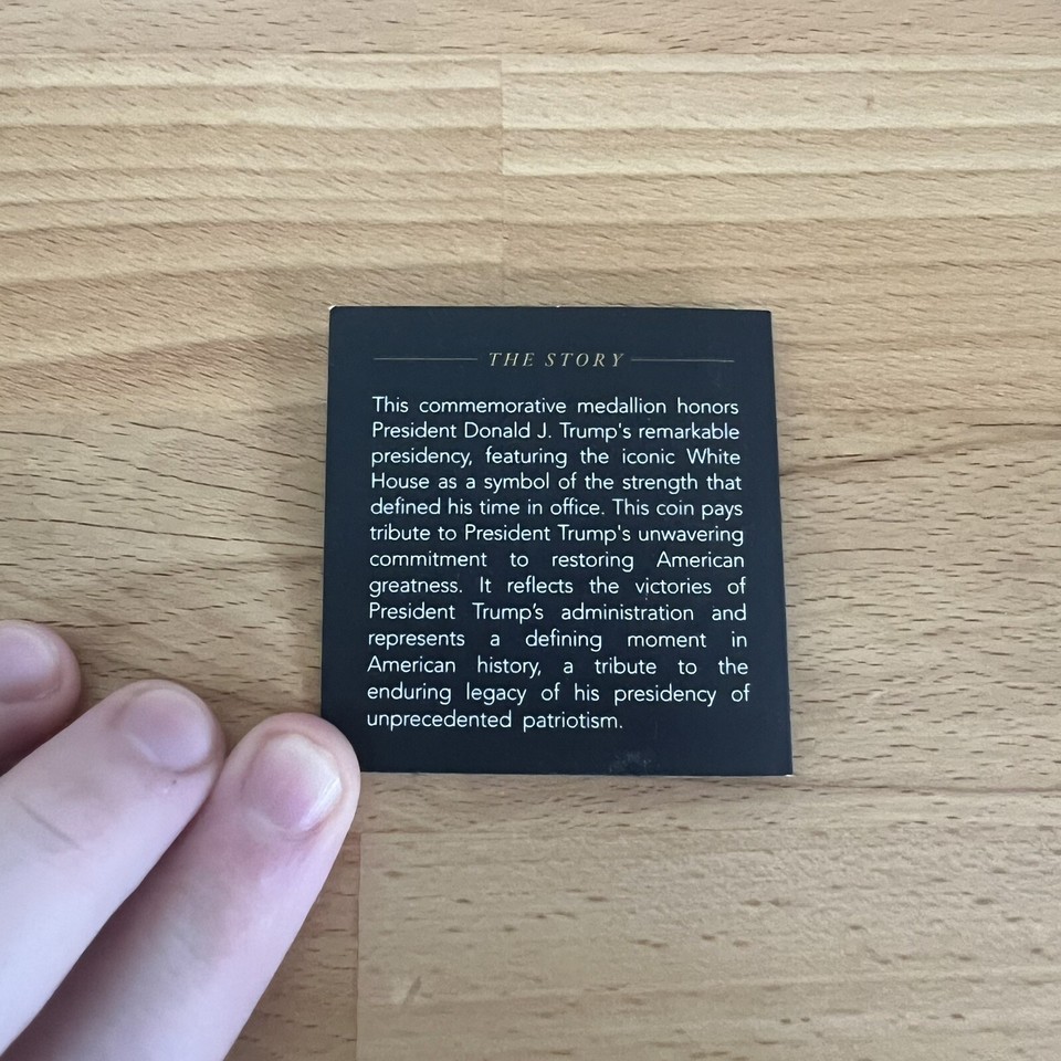 PRESIDENT TRUMP FIRST EDITION SILVER MEDALLION Real Trump Coin 2024 W