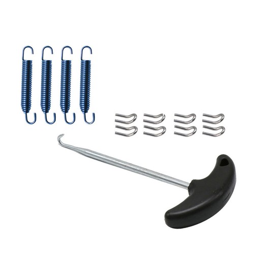 Tubo Scarico Marmitta Montaggio Molle Ganci Set Link Acciaio Inox Tutto Blu mo - Foto 4 di 4
