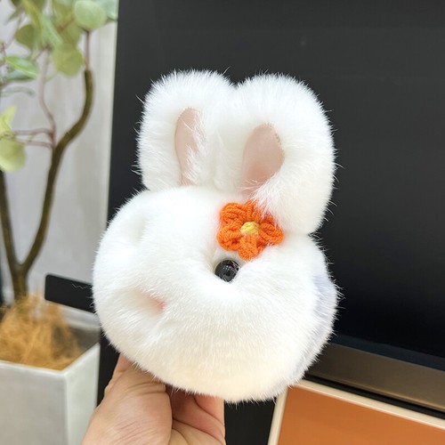 Adorable Real Conejo/Rex Conejo Bola de Piel Pompompón Llavero Coche Teléfono Colgante Regalo - Imagen 4 de 8