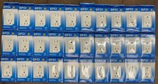 30PK 15AMP GFCI Safety Outlet Receptacle w/ Wall Plate LED TRIP Indicator TR WR