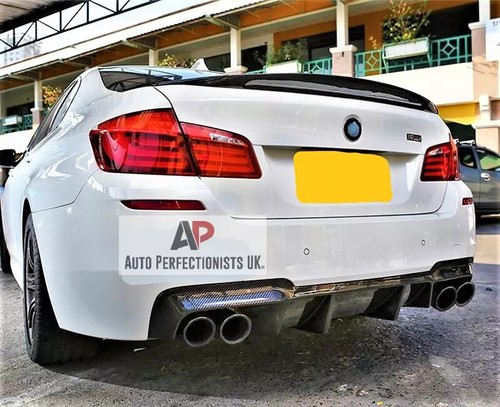 BMW 5 Series M5 F10 F11 M Sport Gloss Black Rear Valance Diffuser Quad Exhaust - Picture 10 of 14