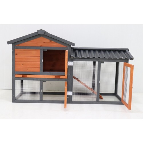 Waterproof Wooden Rabbit Hutch - Outdoor/Indoor Bunny Cage & Guinea Pig House - Picture 11 of 13