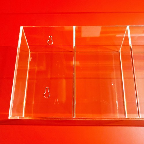 Large Clear Acrylic 9-Brochure Document Display Holder / Wall-Mount Tabletop 38" - Picture 6 of 7