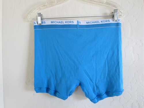 MICHAEL KORS COTTON MEN'S BOXER BRIEF, BLUE, LARGE, 1 PR, NWOT - Picture 2 of 3