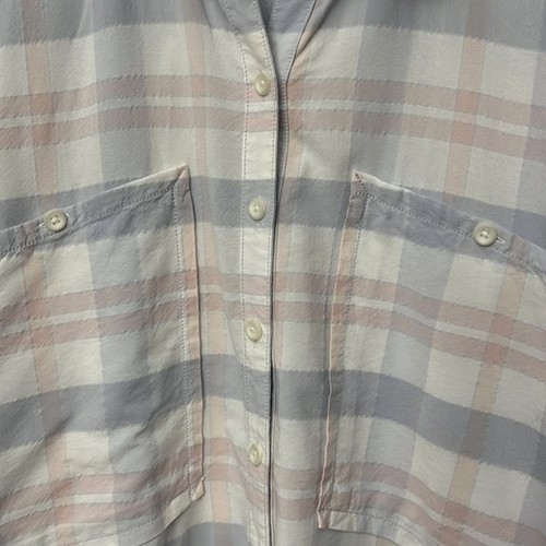 Free People Loveland Plaid Buttondown Shirt Top Size Medium Multicolored - Picture 4 of 11