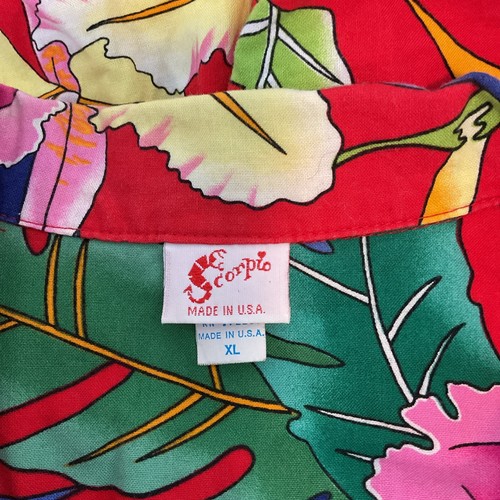 Magnum P.I. DE COLECCIÓN Camisa Hawaiana Escorpio Para Hombres XL Floral Hecha en EE. UU. Orquídea - Imagen 9 de 10