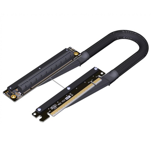Dual Reverse Riser Cable Cable PCIe 4.0 x16 256Gbps Extension Cable for A4 ITX - Picture 8 of 20