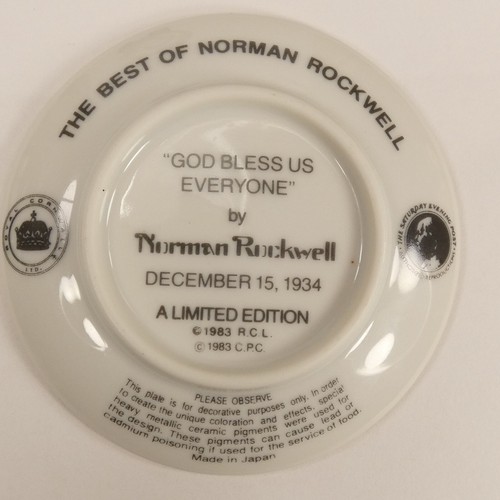 Best Of Norman Rockwell Miniature Collectors Plate "God Bless Us Everyone" JEJ7A - Picture 5 of 7