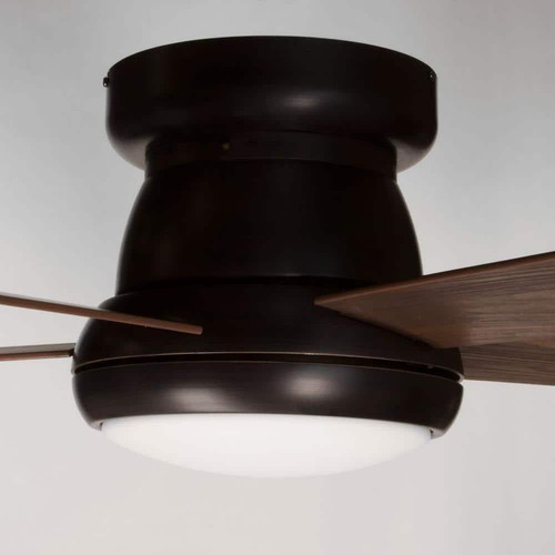 Progress Ceiling Fan Light Flush Mount Style Led Antique Bronze 5Brade w/ Remote - Picture 2 of 11