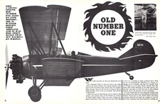 Walter Beech's First Beechcraft Biplane Santa Paula Airport CA Vtg Mag Excerpt