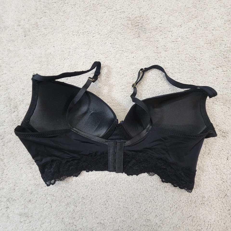 Sujetador inalámbrico cómodo Daisy Fuentes talla 36C negro encaje correas suaves Foto 2 de 4